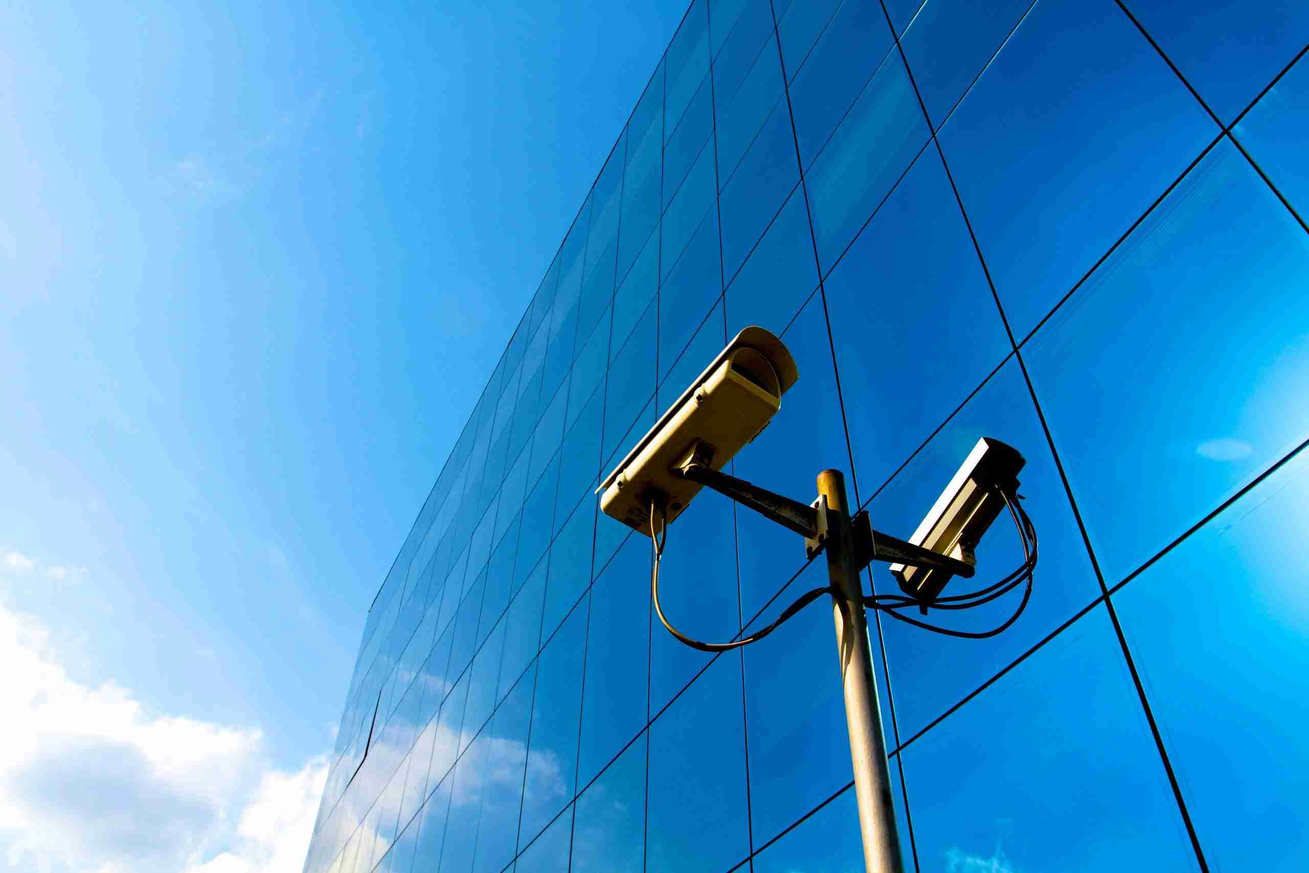 cctv in front of a commercial office building